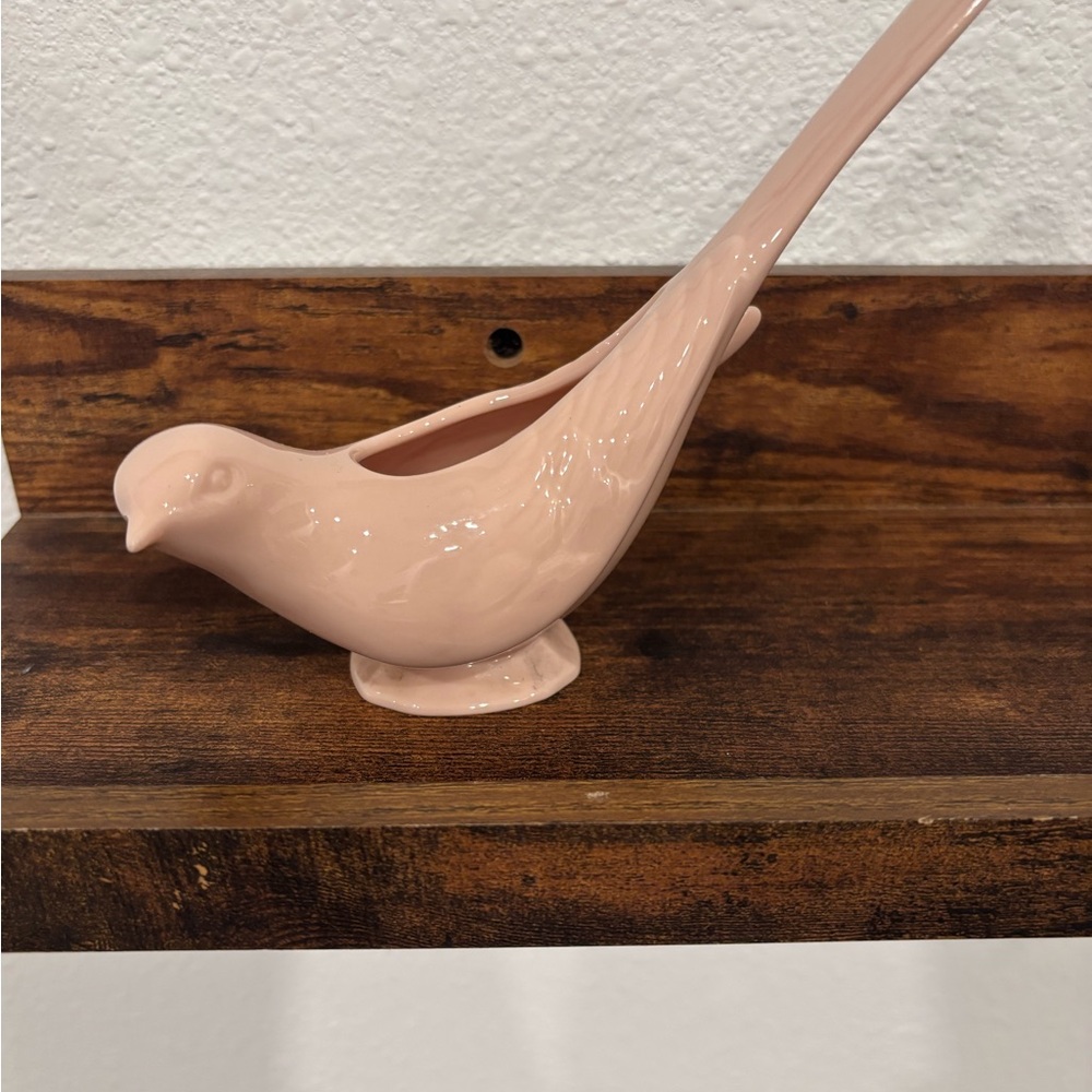 Lenox China Bird With Tail Up- Pale Pink